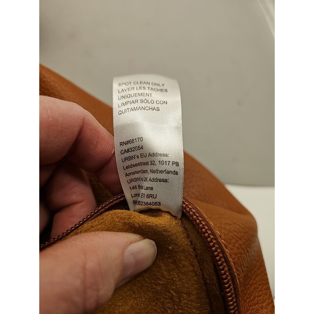 By Anthropologie Bag Brown Lambs Leather Slouchy Shoulder Bag Boho W/Zip Insert - Picture 6 of 7